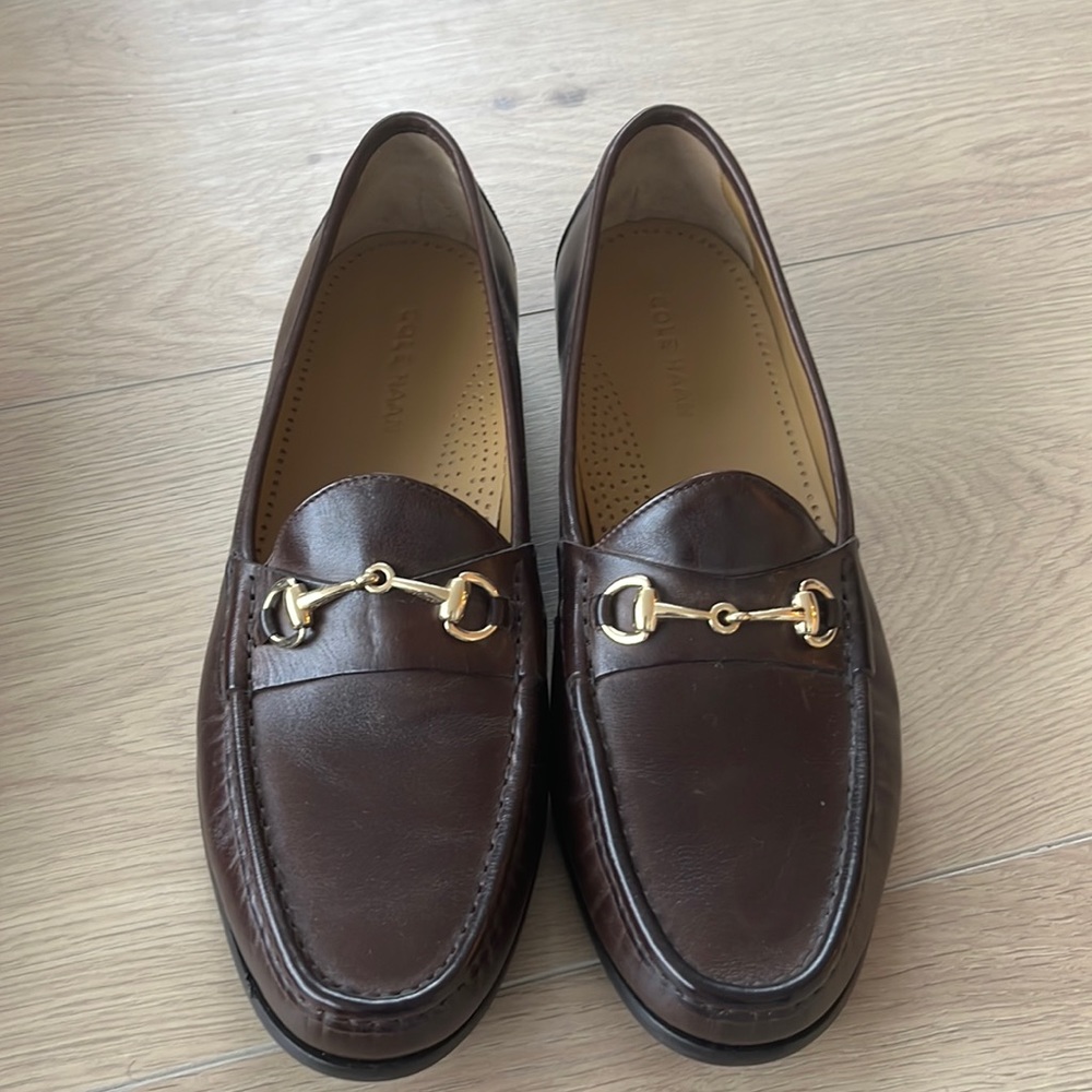 Cole Haan Gold Buckle Loafer